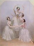 The 'Pas De Quatre': Carlotta Grisi (1819-99) Marie Taglioni (1804-84) Lucile Grahn (1819-1907)…-Alfred-edward Chalon-Giclee Print