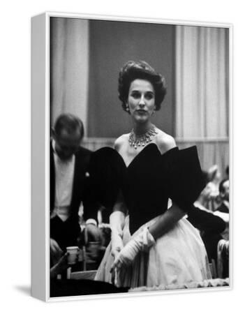 Babe Paley Clad in Elegant Evening Gown While Attending Pres. Dwight Eisenhower's Inaugural Ball Premium Photographic Print