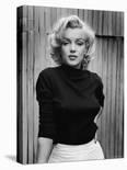 Portrait of Actress Marilyn Monroe on Patio of Her Home-Alfred Eisenstaedt-Premier Image Canvas
