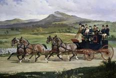 Coach and Four Horses on the Open Road-Alfred Frank De Prades-Framed Giclee Print