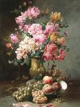 Rich Still Life of Pink and Yellow Roses-Alfred Godchaux-Framed Giclee Print