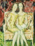 Two Figures, C.1925 (Oil on Composition Board)-Alfred Henry Maurer-Giclee Print