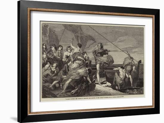 Alfred Inciting the Saxons to Prevent the Landing of the Danes-George Frederick Watts-Framed Giclee Print