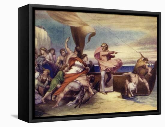 Alfred Inciting the Saxons to Resist the Danes-George Frederick Watts-Framed Premier Image Canvas