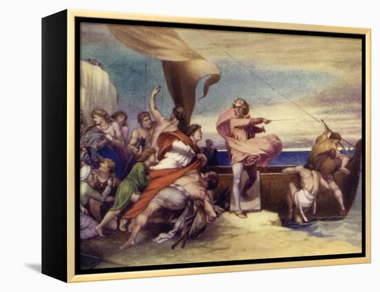 Alfred Inciting the Saxons to Resist the Danes-George Frederick Watts-Framed Premier Image Canvas