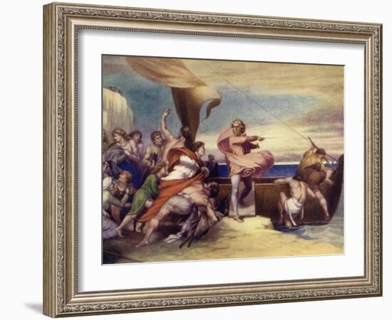 Alfred Inciting the Saxons to Resist the Danes-George Frederick Watts-Framed Giclee Print