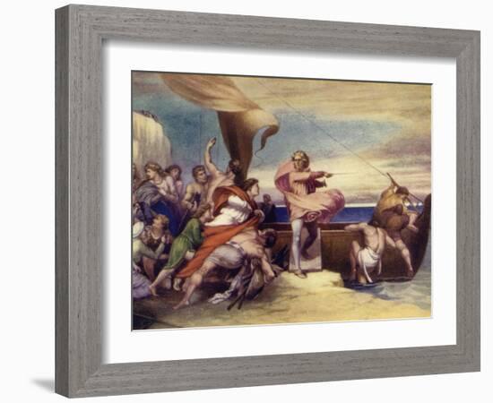 Alfred Inciting the Saxons to Resist the Danes-George Frederick Watts-Framed Giclee Print