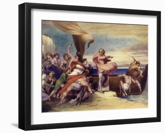 Alfred Inciting the Saxons to Resist the Danes-George Frederick Watts-Framed Giclee Print