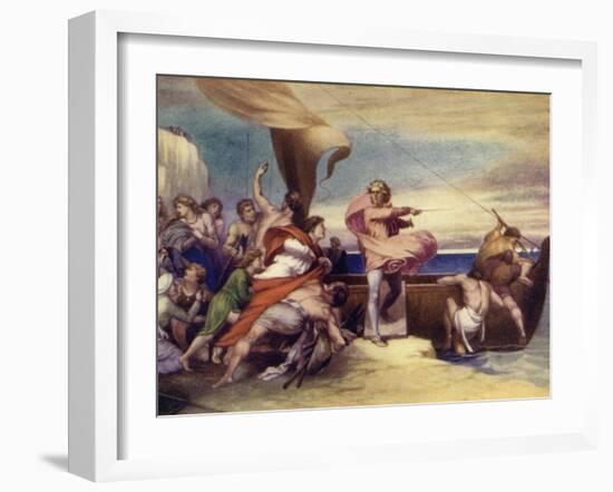 Alfred Inciting the Saxons to Resist the Danes-George Frederick Watts-Framed Giclee Print