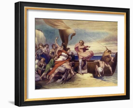 Alfred Inciting the Saxons to Resist the Danes-George Frederick Watts-Framed Giclee Print