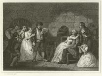 The Duke of Orleans ..During the Cholera Epidemic, C1830-Alfred Johannot-Framed Giclee Print
