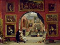 Interior of the Royal Institution, During the Old Master Exhibition, Summer 1832, 1833-Alfred Joseph Woolmer-Framed Premier Image Canvas