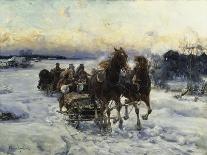 The Sleigh Ride-Alfred Kowalski-Mounted Giclee Print