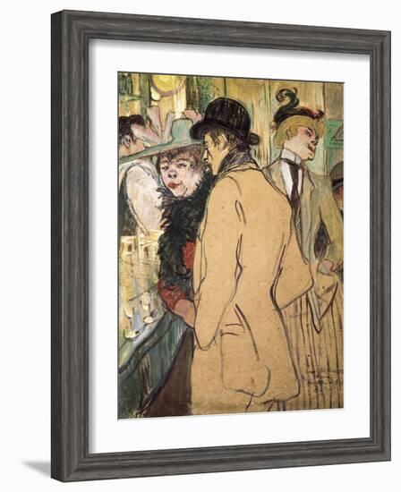 Alfred La Guigne-Henri de Toulouse-Lautrec-Framed Art Print