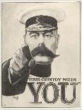 Your Country Needs You, Featuring Lord Kitchener-Alfred Leeze-Photographic Print