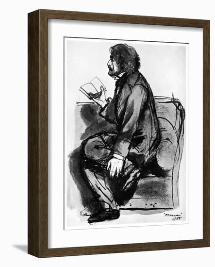 Alfred, Lord Tennyson, British Poet, 1855-Dante Gabriel Rossetti-Framed Giclee Print