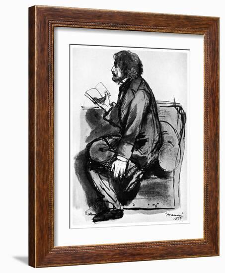 Alfred, Lord Tennyson, British Poet, 1855-Dante Gabriel Rossetti-Framed Giclee Print