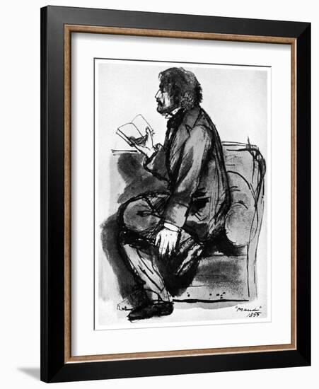 Alfred, Lord Tennyson, British Poet, 1855-Dante Gabriel Rossetti-Framed Giclee Print