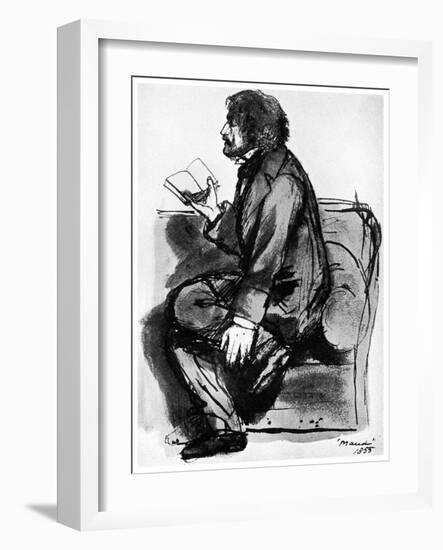 Alfred, Lord Tennyson, British Poet, 1855-Dante Gabriel Rossetti-Framed Giclee Print