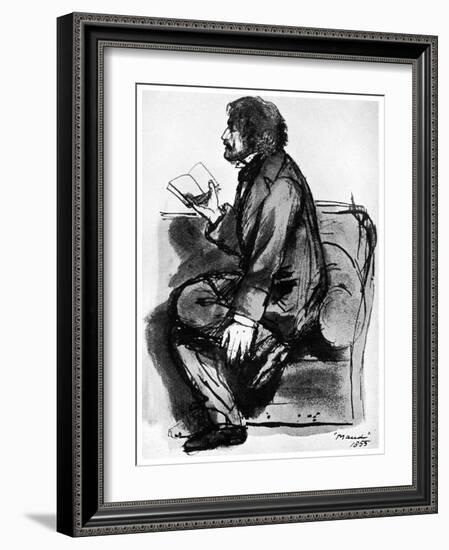 Alfred, Lord Tennyson, British Poet, 1855-Dante Gabriel Rossetti-Framed Giclee Print