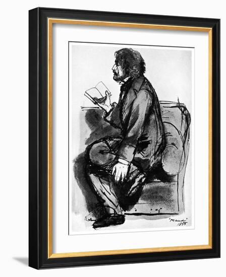 Alfred, Lord Tennyson, British Poet, 1855-Dante Gabriel Rossetti-Framed Giclee Print