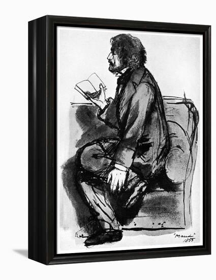 Alfred, Lord Tennyson, British Poet, 1855-Dante Gabriel Rossetti-Framed Premier Image Canvas