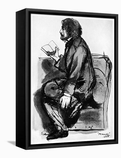 Alfred, Lord Tennyson, British Poet, 1855-Dante Gabriel Rossetti-Framed Premier Image Canvas