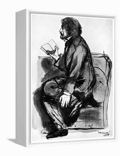 Alfred, Lord Tennyson, British Poet, 1855-Dante Gabriel Rossetti-Framed Premier Image Canvas