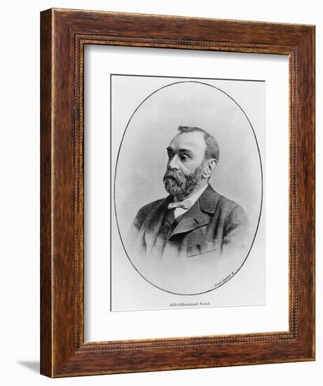 Alfred Nobel Illustration from "La Revue Illustree," 1902-null-Framed Giclee Print