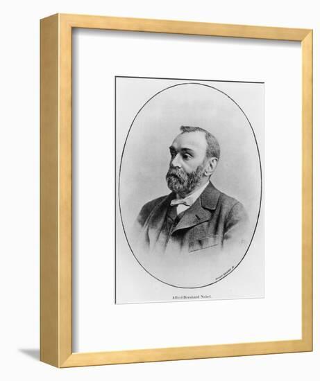 Alfred Nobel Illustration from "La Revue Illustree," 1902-null-Framed Premium Giclee Print