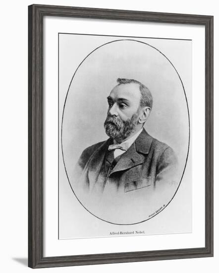 Alfred Nobel Illustration from "La Revue Illustree," 1902-null-Framed Giclee Print