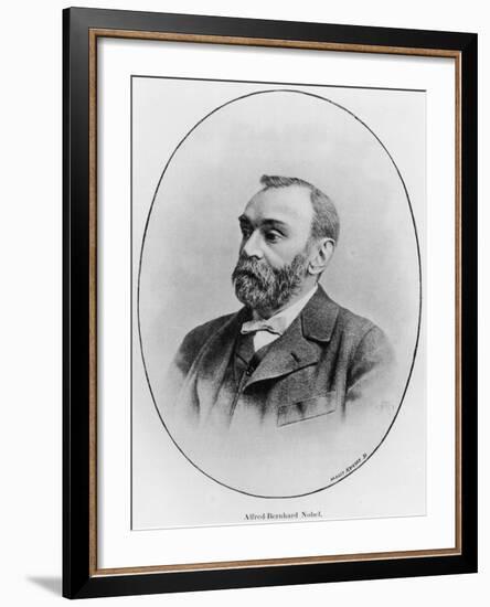 Alfred Nobel Illustration from "La Revue Illustree," 1902-null-Framed Giclee Print