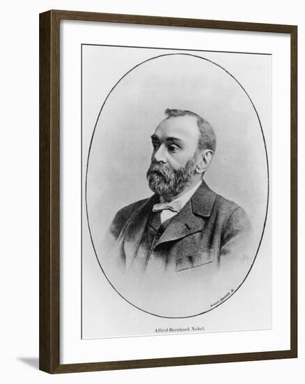 Alfred Nobel Illustration from "La Revue Illustree," 1902-null-Framed Giclee Print