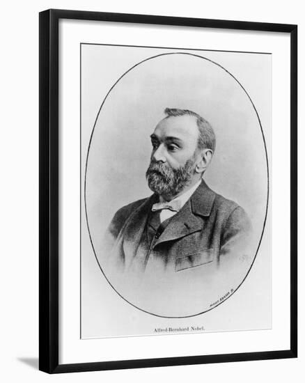 Alfred Nobel Illustration from "La Revue Illustree," 1902-null-Framed Giclee Print