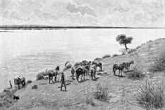 The Banks of the Rio Neuquen, Argentina, 1895-Alfred Paris-Giclee Print