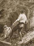 Lance-Corporal Clapson Dragging an Officer, Who Had Been Gassed, Out of a Mine (Litho)-Alfred Pearse-Framed Giclee Print