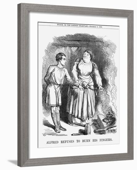 Alfred Refuses to Burn His Fingers, 1862-null-Framed Giclee Print