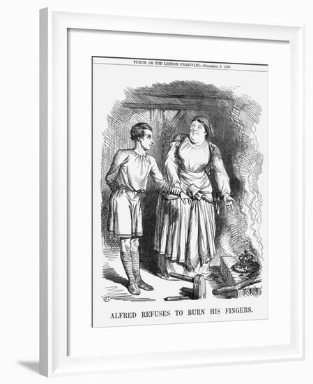 Alfred Refuses to Burn His Fingers, 1862-null-Framed Giclee Print