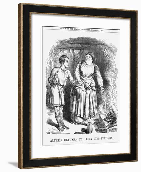 Alfred Refuses to Burn His Fingers, 1862-null-Framed Giclee Print