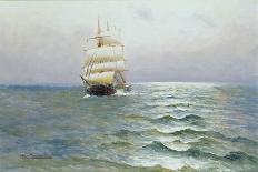 Sailing Ship at Sea, c.1910-Alfred Serenius Jensen-Framed Giclee Print