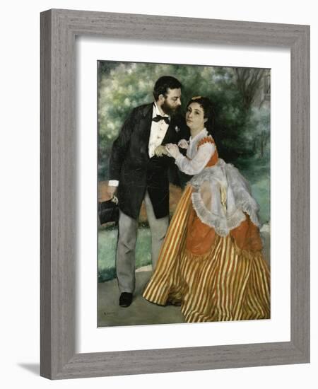 Alfred Sisley and His Wife-Pierre-Auguste Renoir-Framed Giclee Print