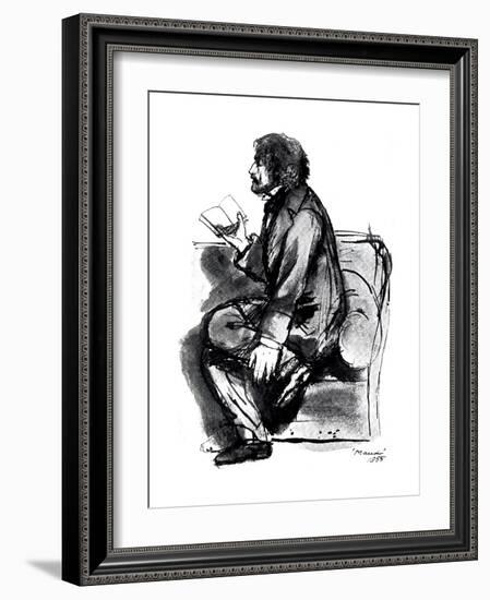 Alfred Tennyson, Lst Baron Tennyson (1809-189), English Poet, 1855-Dante Gabriel Rossetti-Framed Giclee Print