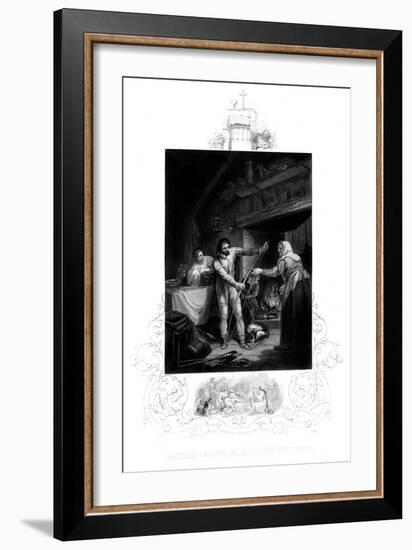 Alfred the Great in the Neatherd's Cottage, 9th Century Ad-J Rogers-Framed Giclee Print