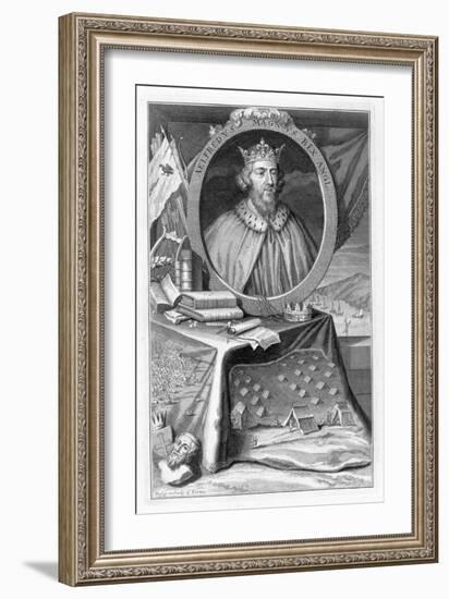 Alfred the Great, King of Wessex, 9th century (18th century)-George Vertue-Framed Giclee Print