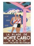 La Plage de Monte Carlo Beach-Alfred Tolmer-Mounted Art Print