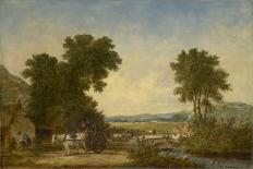 Lakeside View, 19Th Century (Oil on Canvas)-Alfred Vickers-Giclee Print