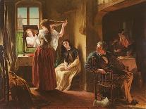 The Invention of the Stocking Loom-Alfred W. Elmore-Framed Giclee Print