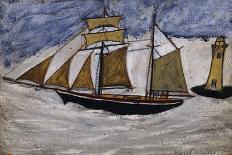 Ship and Lighthouse, c.1925-Alfred Wallis-Giclee Print
