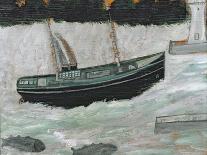 Lighthouse with Trawler and Fish-Alfred Wallis-Framed Giclee Print