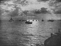 'Pearling Fleet Coming Back to Anchorage at Sunset', c1890, (1910)-Alfred William Amandus Plate-Photographic Print
